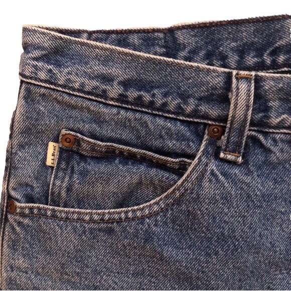 LL Bean Flannel Lined Jeans Mens 33x30 VTG Blue Denim Classic Fit  Straight Leg - Picture 3 of 13